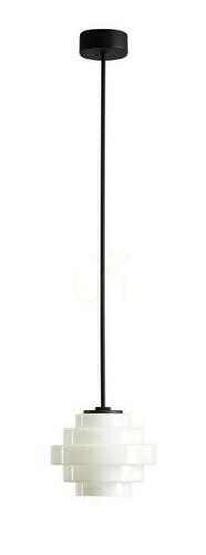 Prüfen Deckenleuchte Aldex Filo Milky M Schwarz Glas G9 14 cm 9002PL_G1_M