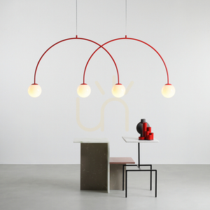 Pendelleuchte Aldex Una 4 Red Chilli L, rot, 4 × E14, 149 cm, 1116L19_L small 2