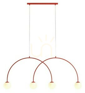 Pendelleuchte Aldex Una 4 Red Chilli L, rot, 4 × E14, 149 cm, 1116L19_L small 0