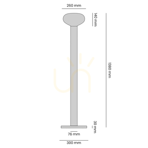Aldex Flo Cream M Stehleuchte 138 cm, Creme mit Opalglas 7000A9_M small 3