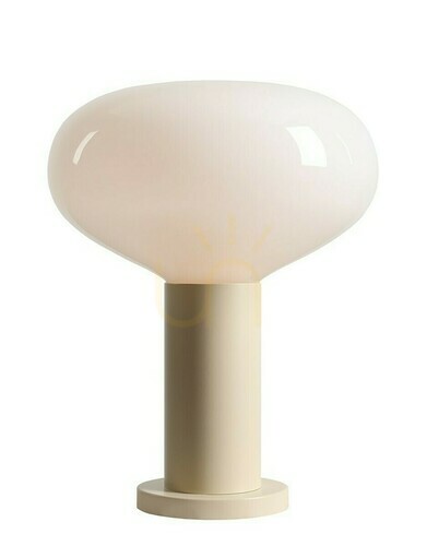 Prüfen Schreibtischlampe Aldex Flo Creme M Opalglas Metall Glas 7000B9_M
