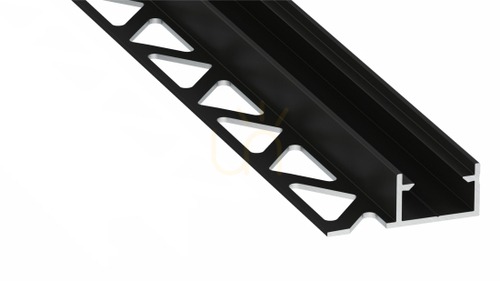 Prüfen Lumines FINO LED-Profil für Keramikfliesen, schwarz lackiert, 1 m, 10-1565-10