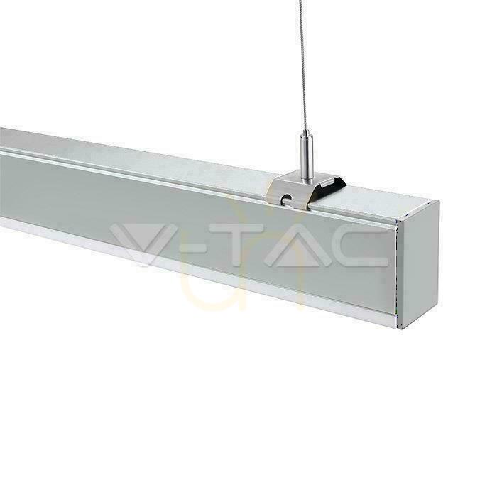 Vorschau V-TAC LED Linear SAMSUNG CHIP 40W Aufputz/abgehängt für Anschluss Silber 0-10V 120cm VT-7-43 4000K 3590lm V-TAC LED Linear SAMSUNG CHIP 40W Aufputz/abgehängt für Anschluss Silber 0-10V 120cm VT-7-43 4000K 3590lm