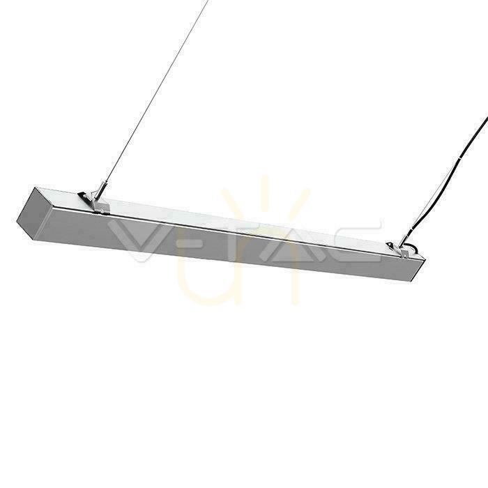 Anzeige V-TAC LED Linear SAMSUNG CHIP 40W Aufputz/abgehängt für Anschluss Silber 0-10V 120cm VT-7-43 4000K 3590lm V-TAC LED Linear SAMSUNG CHIP 40W Aufputz/abgehängt für Anschluss Silber 0-10V 120cm VT-7-43 4000K 3590lm