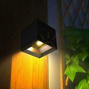 V-TAC 9W LED COB Solar Wandleuchte Schwarzer Würfel 15x15cm IP65 Bewegungsmelder VT-409CCT 3000K-4000K-5000K 800lm. small 10