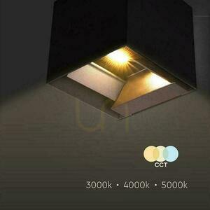 V-TAC 9W LED COB Solar Wandleuchte Schwarzer Würfel 15x15cm IP65 Bewegungsmelder VT-409CCT 3000K-4000K-5000K 800lm. small 13