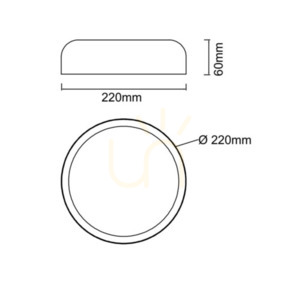 Plafond Cedrone 22 cm weiß LED 14W 3000K Acryl Metall Open Design Highlights small 3