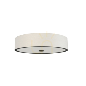 Plafond Zalindro 4x E27 545 mm Weiß Schwarz Metall Glas Stoff Open Design Highlights small 0