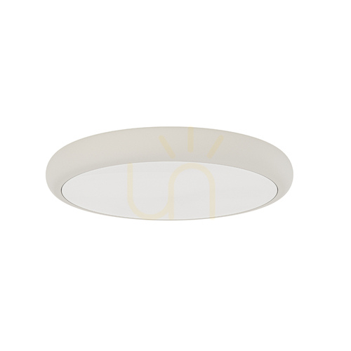 Prüfen Plafond Piatto 60 cm LED 3000K Weiß/Toupe Acryl Metall Open Design Highlights