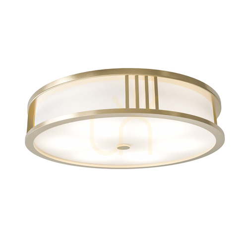 Prüfen Plafond Sandro 4x E27 50 cm Weiß-Creme/Satin-Gold, Open Design Highlights