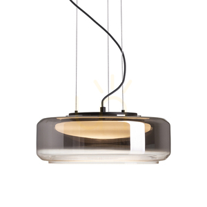 Rendl NAOMI 35 LED Pendelleuchte R14400, Rauch- und Milchglas, schwarz small 1