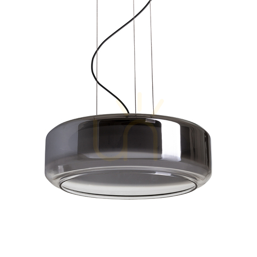 Prüfen Rendl NAOMI 35 LED Pendelleuchte R14400, Rauch- und Milchglas, schwarz