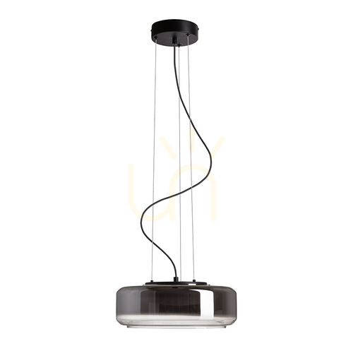 Prüfen Rendl NAOMI 35 LED Pendelleuchte R14400, Rauch- und Milchglas, schwarz