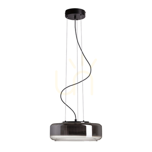 Rendl NAOMI 35 LED Pendelleuchte R14400, Rauch- und Milchglas, schwarz small 0