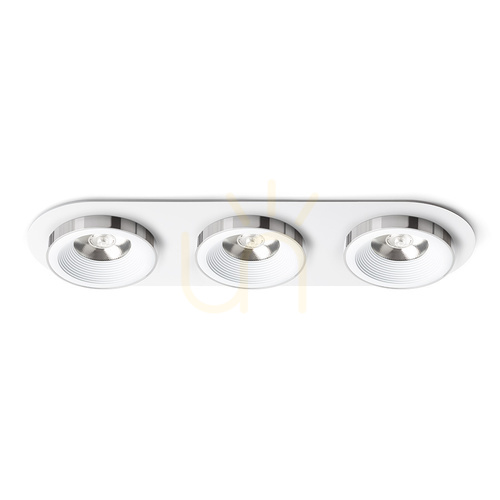 Prüfen Einbauleuchte Rendl SHARM R III R14574 weiß/chrom, 3 × 10 W LED 3000 K, 24°, 2700 lm