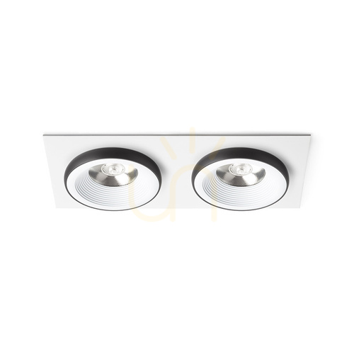 Prüfen Set aus Einbauspots Rendl SHARM SQ II LED 2x10W 3000K weiß/schwarz R14584