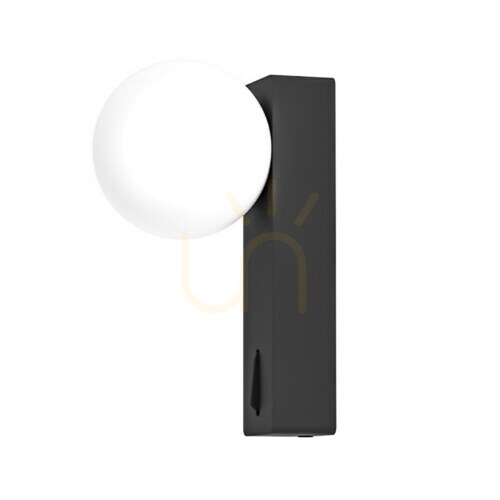 Prüfen Wandleuchte Boletta Open Design Highlights Weiß Opal Schwarz G9 Metall Glas IP20
