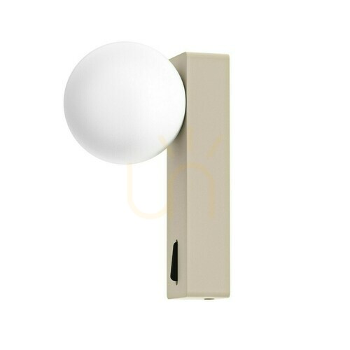 Prüfen Wandlampe Boletta von Open Design Highlights, G9, Metall-Glas, Weiß/Taupe, IP20