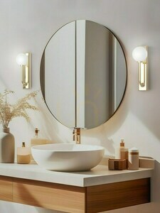 Wandleuchte Open Design Highlights Ero Gold Weiß Opal IP44 G9 Metall Glas small 1