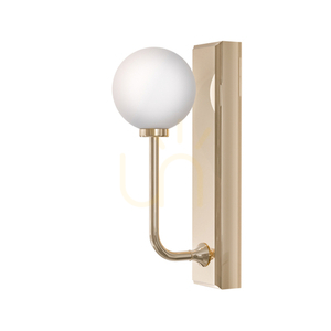Wandleuchte Open Design Highlights Ero Gold Weiß Opal IP44 G9 Metall Glas small 2
