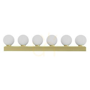 Wandleuchte Merino 6-flammig Weiß Opal Satin Gold IP44 Open Design Highlights small 1