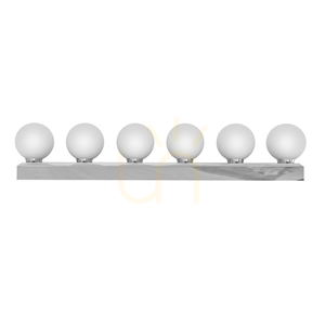 Wandleuchte Merino Chrom Weiß Opal 6-flammig IP44 G9 590 mm Open Design Highlights small 2