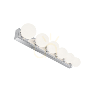 Wandleuchte Merino Chrom Weiß Opal 6-flammig IP44 G9 590 mm Open Design Highlights small 3
