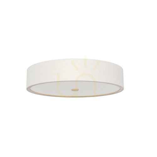 Prüfen Plafond Zalindro 4-flammig 54 cm Weiß Gold Metall Glas Stoff E27 Open Design Highlights