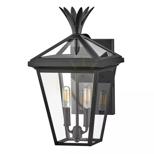 Prüfen Palma mittelgroße Wandlaterne - 2 Lichtquellen - Schwarz Elstead