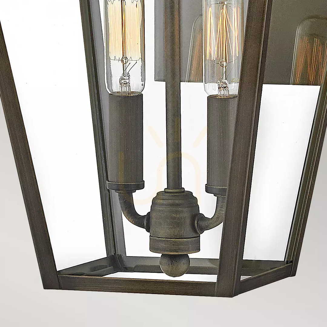 Vorschau Mittlere Wandlaterne Palm - 2 Lichtquellen - Patinierte Bronze Elstead Mittlere Wandlaterne Palm - 2 Lichtquellen - Patinierte Bronze Elstead
