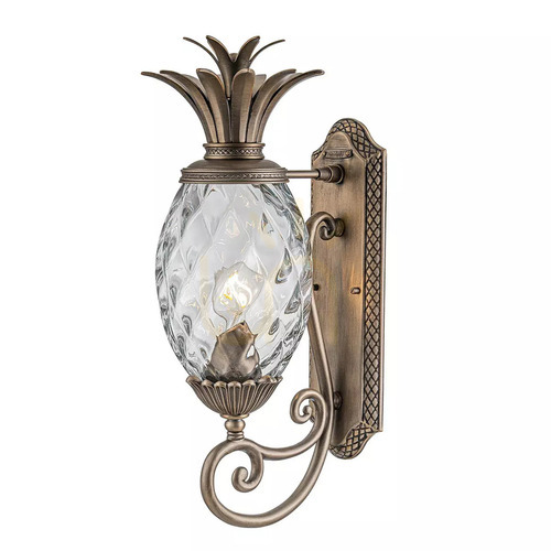 Prüfen Plantation mittelgroße Wandlaterne - 1 Lichtquelle - Patinierte Bronze Elstead
