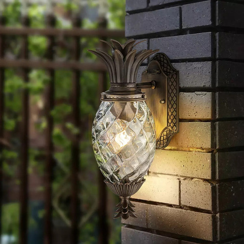 Prüfen Kleine Wandlaterne Plantation - 1 Lichtquelle - Bronze poliert Elstead