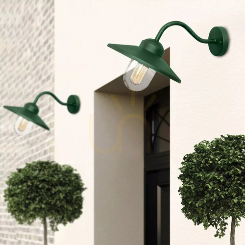 Prüfen Klampenborg Wandlaterne - 1 Lichtquelle - Tannengrün Elstead