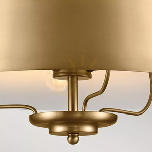 Luella Pendelleuchte, Halbschlaf - 3 Lichtquellen - Gebürstet Natur Elstead 2 Luella Pendelleuchte, Halbschlaf - 3 Lichtquellen - Gebürstet Natur Elstead small 2