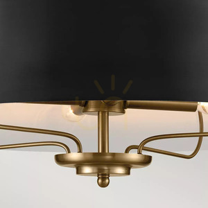 Luella Pendelleuchte, Halb-Plaf - 4 Lichtquellen - Schwarz, Messing Elstead 2 Luella Pendelleuchte, Halb-Plaf - 4 Lichtquellen - Schwarz, Messing Elstead small 2