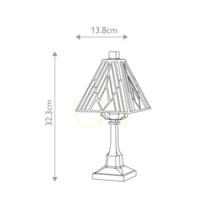 Alderley kleine Tischlampe - 1 Lichtquelle - Vintage braun Elstead small 7
