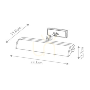 Bilderleuchte Winchfield mittel - 2-flammig - Messing antik und Mattschwarz Elstead small 7