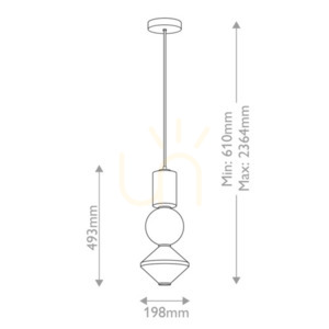 Bijou LED-Pendelleuchte - - Nickel gebürstet Elstead 5 Bijou LED-Pendelleuchte - - Nickel gebürstet Elstead small 5
