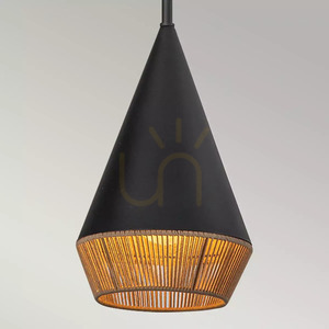 Daphne kleine Pendelleuchte - 1 Lichtquelle - Mattschwarz Elstead small 1