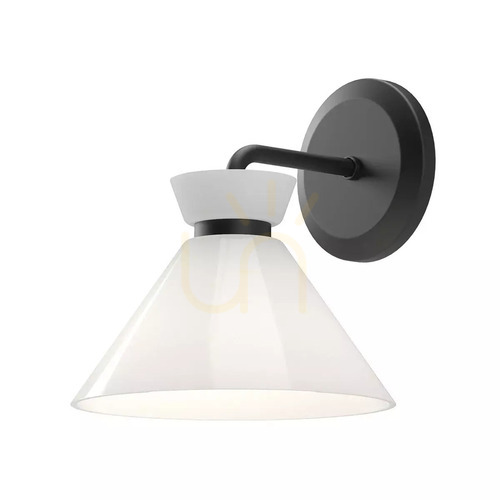 Prüfen Halston Wandleuchte - 1 Lichtquelle - Mattschwarz Elstead