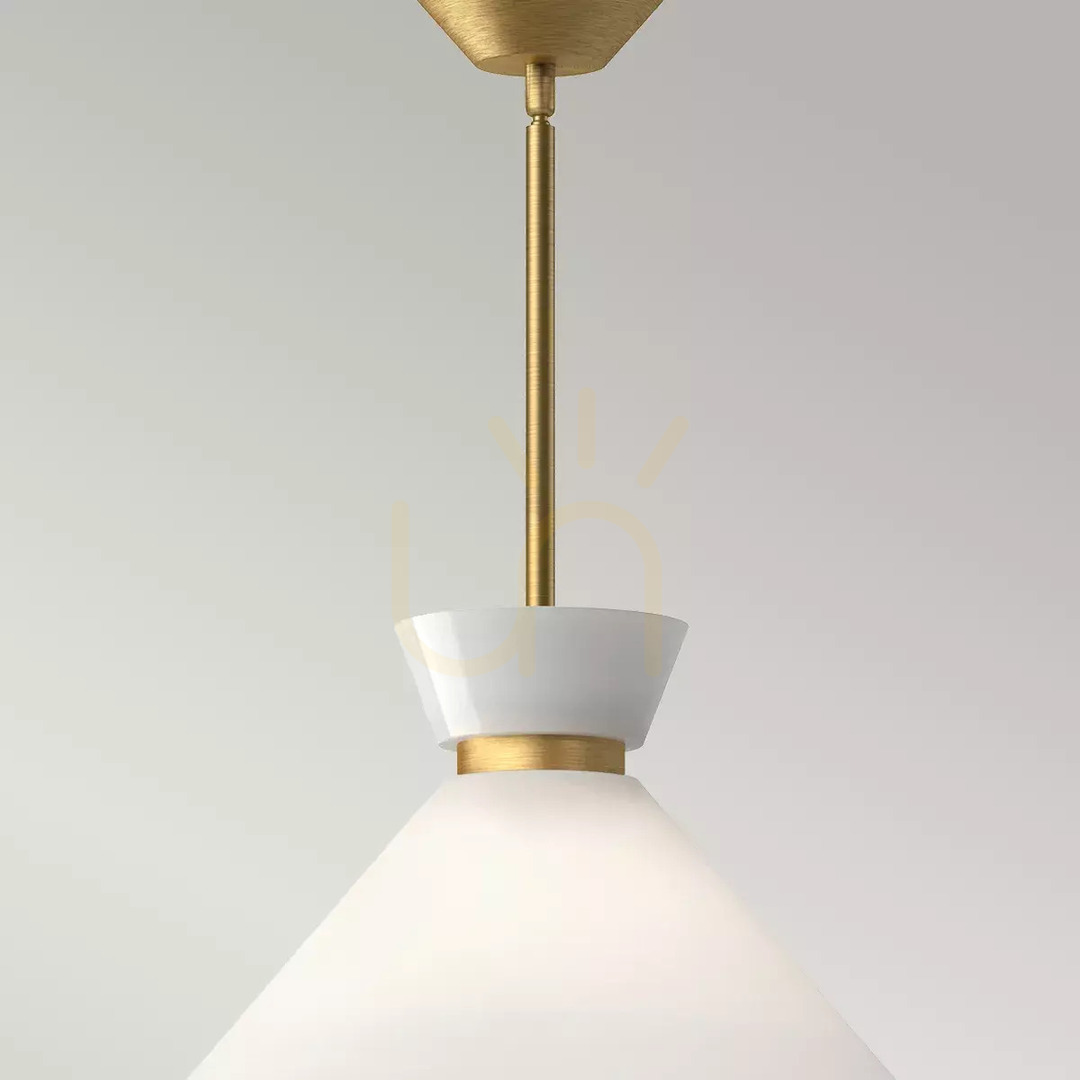 Anzeige Halston Pendelleuchte - 1 Lichtquelle - Gebürstetes Gold Elstead Halston Pendelleuchte - 1 Lichtquelle - Gebürstetes Gold Elstead