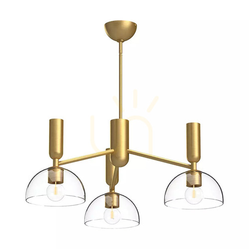 Prüfen Jude Kronleuchter - 3 Lichtquellen - Gebürstetes Gold Elstead