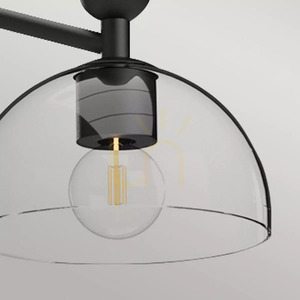 Jude Kronleuchter - 3 Lichtquellen - Mattschwarz Elstead small 2