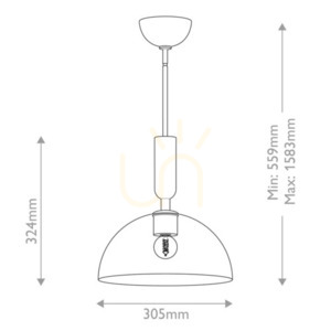 Jude Pendelleuchte - 1 Lichtquelle - Schwarz matt Elstead small 5