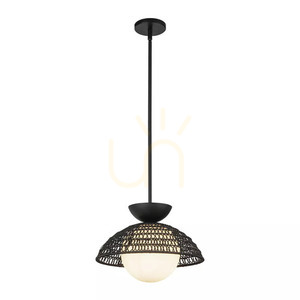Perth Pendelleuchte - 1 Lichtquelle - Mattschwarz Elstead small 0