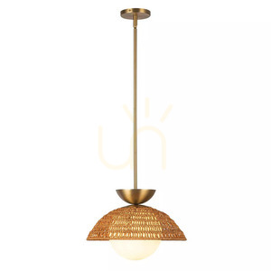 Perth Pendelleuchte - 1 Lichtquelle - Gebürstetes Gold Elstead small 1