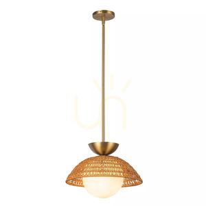 Perth Pendelleuchte - 1 Lichtquelle - Gebürstetes Gold Elstead small 0