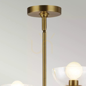 Sylvia Kronleuchter - 4 Lichtquellen - Gebürstetes Gold Elstead small 2