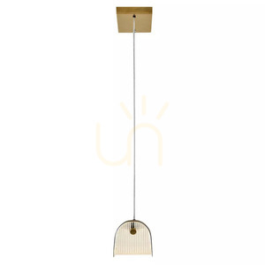 Lineare LED-Pendelleuchte Hinkley Arco 117 cm Messing Heritage Brass - Elstead small 1