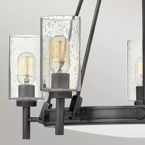 Prüfen Collier Kronleuchter - 5 Lichtquellen - Oxidschwarz Elstead